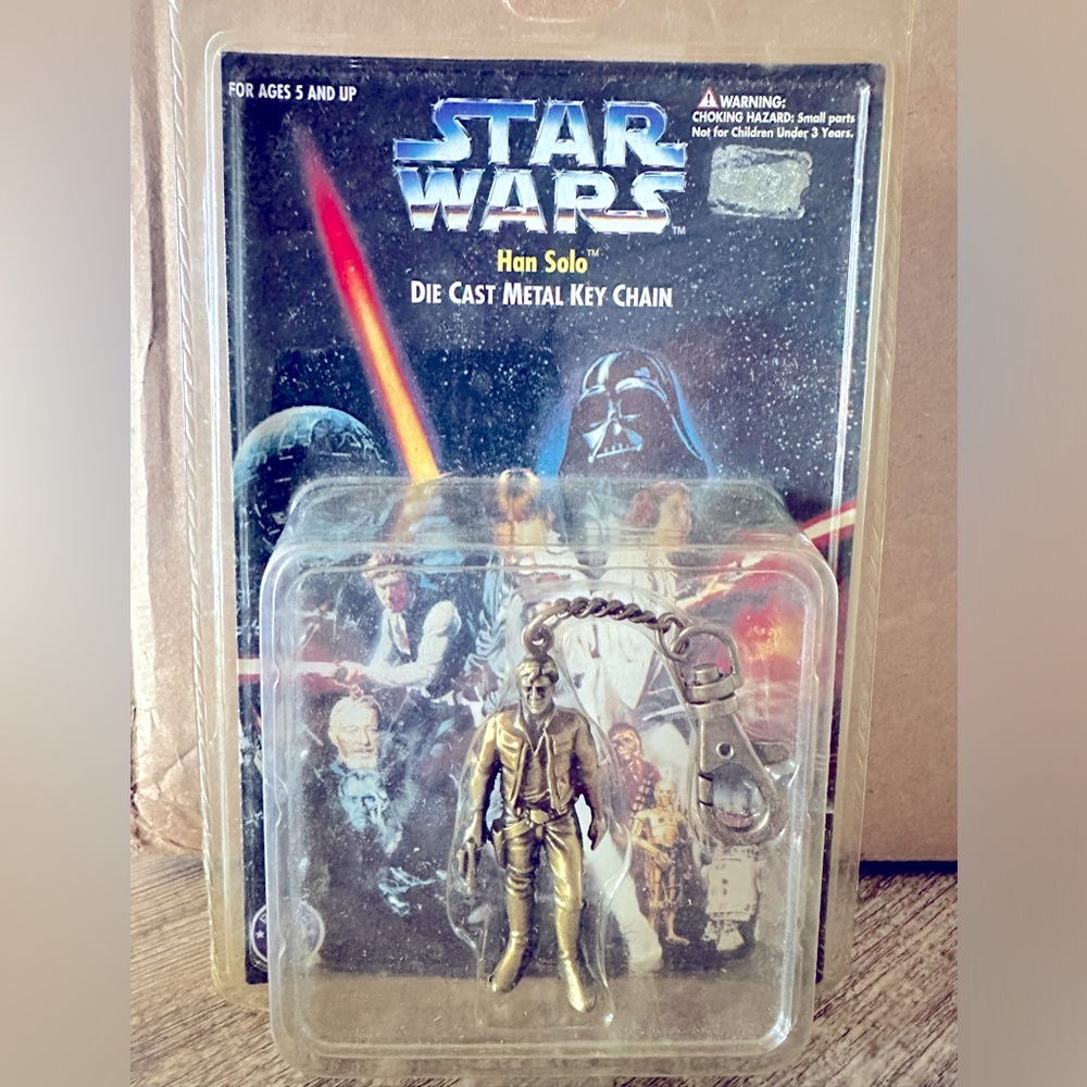 Star Wars Han Solo Die Cast Metal Keychain 90s